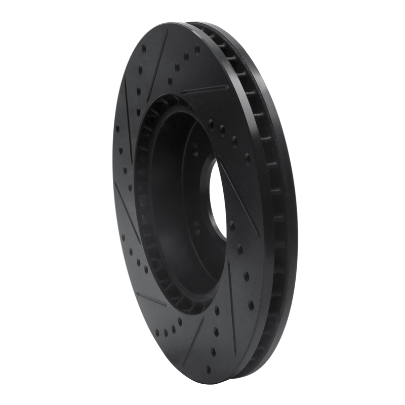 Kia Forte Koup Brake Rotor (1) - Front Right - R1 Concepts - Drilled & Slotted - Black - `10-`13